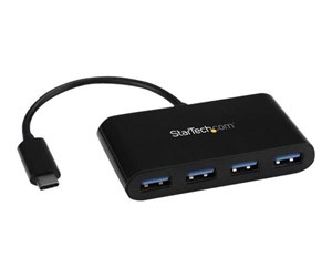 USB-hub - StarTech.com USB 3.0 Hub 4 Port USB-hub - USB 3.0 - 4 porter - Svart - HB30C4AB