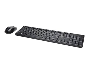 Tastatur - Kensington Pro Fit Low-Profile Desktop Set - Tastatur & Mussett - Svart - K75230IT