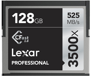 Minnekort - Lexar Professional 3500x CFast 2.0 - 525MB/s - 128GB - LC128CRBEU3500