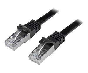 Nettverkskabel - 1m Black Cat6 / Cat 6 Shielded (SFTP) Patch Cable 1 m - patch cable - 1 m - black - N6SPAT1MBK