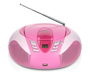 CD-spiller - Lenco SCD-37 USB - Portable FM Radio CD and USB player - Pink - SCD37USBR