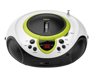 CD-spiller - Lenco SCD-38 USB - Portable FM Radio CD and USB player - Lime - SCD38USBG