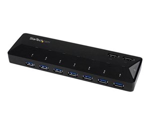 USB-hub - StarTech.com 7-Port USB 3.0 Hub plus Dedicated Charging Ports USB-hub - 7 porter - Svart - ST93007U2C