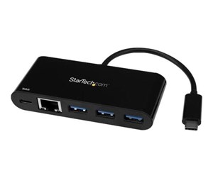 USB-hub - StarTech.com USB 3.0 Hub 3-port USB-hub - 3 porter - Svart - HB30C3AGEPD