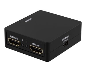 Videosplitter - Deltaco HDMI splitter 1x HDMI in 2x HDMI out 6. - PET0102M