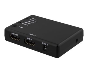 Videosplitter - Deltaco HDMI splitter 1x HDMI in 4x HDMI out 6. - PET0104M