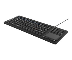 Tastatur - Deltaco rubberized keyboard with touchpad IP68 1 - Tastatur - Nordisk - Svart - ST-IKB888