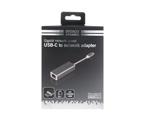 Nettverksadapter - Deltaco PRIME USB-C Network Adapter Gigabit alu. - USBC-GIGA5