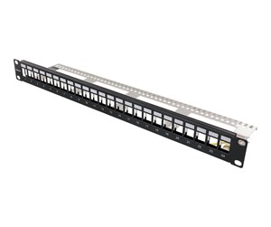 Tilbehør - Deltaco 19" Keystone patch panel 24 ports 1U gr - PAN-214