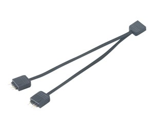 Kabinett-tilbehør - Akasa AK-CBLD08-12BK - RGB LED splitter - 12 cm - AK-CBLD08-12BK