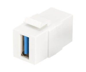 Tilbehør - DIGITUS DN-93404 USB 3.0 Keystone Module (Female/Female) Pure White RAL 9003 - DN-93404