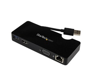 Dokkingstasjon - StarTech.com Travel Docking Station for Laptops - HDMI or VGA - USB 3.0 - docking station - HDMI - USB3SMDOCKHV