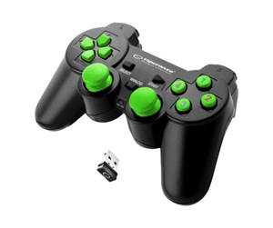 Spill - Tilbehør - Esperanza GLADIATOR - Black/Green - Controller - PC - EGG108G