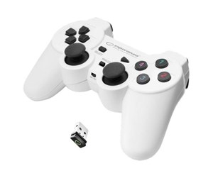 Spill - Tilbehør - Esperanza Wireless GamePad PS3/PC USB Gladiator White - Controller - PC - EGG108W