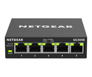 Switch/splitter - Netgear GS305E 5-Port Gigabit Ethernet SOHO Plus Switch - GS305E-100PES