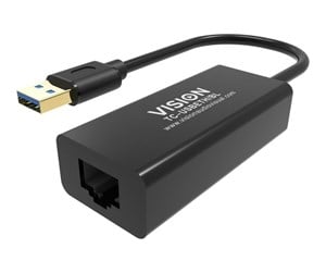 Nettverksadapter - Vision TC-USBETH/BL - network adapter - TC-USBETH/BL