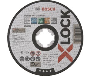 Vinkelsliper - Bosch X-LOCK Multi Material, 125 x 1,6 x 22,23, rett skjæring ACS 46 V BF, 125 mm, 1,6 mm - 2608619270