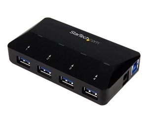 USB-hub - StarTech.com USB 3.0 Hub 4-Port plus Dedicated Charging Port USB-hub - 4 porter - Svart - ST53004U1C