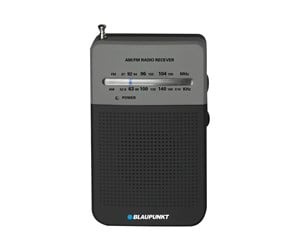 DAB, nettverks- og klokkeradio - Blaupunkt PR3BK Portable Radio AM/FM - AM/FM - Svart - PR3BK