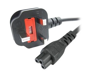 Strømkabel (ekstern) - StarTech.com Cord 3 Slot for UK BS1363 to C5 Clover Leaf - power cable - 2 m - PXTNB3SUK2M