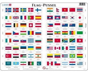 Puslespill - Larsen Puzzles Flag-Puzzle - LA-L2DK