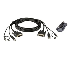 KVM-kabel - ATEN CABLE KIT DVI-Dd/USB/SP L:1.8M - 2L-7D02UDX2