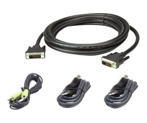 KVM-kabel - ATEN CABLE KIT DVI-Dd/USB/SP L:3M - 2L-7D03UDX4