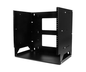 Rackskap - StarTech.com Wall-Mount Server Rack with Built-in Shelf - Solid Steel - 8U rack (wall mount) - 8U - WALLSHELF8U