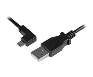 USB - StarTech.com Micro-USB Charge-and-Sync Cable M/M - Left-Angle Micro-USB - USB cable - 50 cm - USBAUB50CMLA