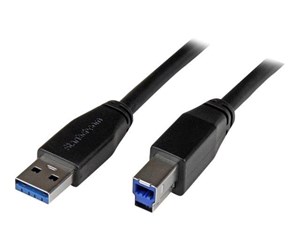 USB - StarTech.com Active USB 3.0 USB-A to USB-B Cable - M/M - USB 3.1 Gen 1 - USB cable - 5 m - USB3SAB5M