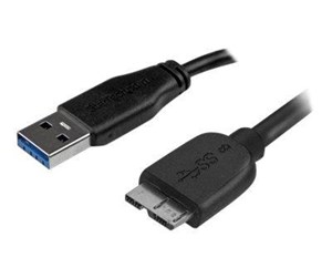 USB - StarTech.com Short Slim SuperSpeed USB 3.0 A to Micro B Cable - M/M - USB cable - 15 cm - USB3AUB15CMS