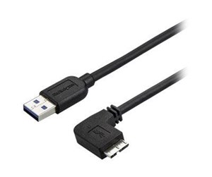 USB - StarTech.com Slim Right-Angle Micro USB 3.0 Cable M/M - USB 3.1 Gen 1 - USB cable - 50 cm - USB3AU50CMRS