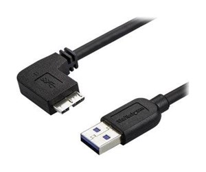 USB - StarTech.com Slim Left-Angle Micro USB 3.0 Cable - M/M - USB 3.1 Gen 1 - USB cable - 2 m - USB3AU2MLS