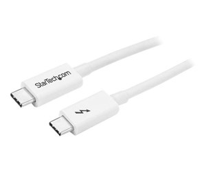 FireWire-/ThunderBolt-kabel - StarTech.com Thunderbolt 3 (20Gbps) USB C Cable - White - 1m - TBLT3MM1MW