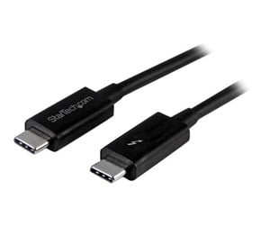 FireWire-/ThunderBolt-kabel - StarTech.com Thunderbolt 3 (20Gbps) USB C Cable - Black - 1m - TBLT3MM1M