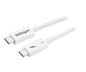 FireWire-/ThunderBolt-kabel - StarTech.com Thunderbolt 3 (40Gbps) USB C Cable - White - 50cm - TBLT34MM50CW