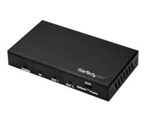 Videosplitter - StarTech.com 2 Port HDMI Splitter - 4K 60Hz - 1x2 Way HDMI 2.0 Splitter - video/audio splitter - 2 ports - ST122HD202