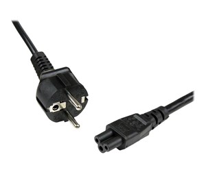 Strømkabel (ekstern) - StarTech.com 3 Prong Laptop Power Cord Schuko CEE7 to C5 Clover Leaf - power cable - 1 m - PXTNB3SEU1M