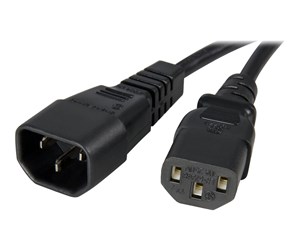 Strømkabel (ekstern) - StarTech.com Standard Computer Power Cord Extension C14 to C13 - power extension cable - 1 m - PXT1001M