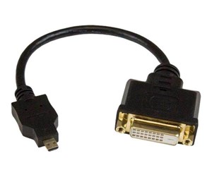 Skjermkabel - StarTech.com Micro HDMI to DVI-D Adapter - video adapter - HDMI / DVI - 20.3 cm - HDDDVIMF8IN