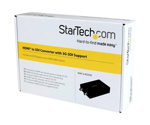 Skjermkabel - StarTech.com HDMI to SDI Converter - HDMI to 3G SDI Adapter with Dual SDI Output - video converter - black - HD2SDI