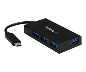 USB-hub - StarTech.com 4-Port USB-C Hub - USB-C to 4x USB-A - USB 3.0 Hub - Includes Power Adapter - hub - 4 ports USB-hub - 4 porter - Svart - HB30C4AFS