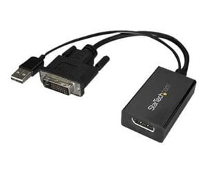 Skjermkabel - StarTech.com DVI to DisplayPort Adapter - USB Power - DVI-D to DP Converter - display adapter - DVI2DP2