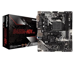 Hovedkort - ASRock B450M-HDV R4.0 Hovedkort - AMD B450 - AMD AM4 socket - DDR4 RAM - Micro-ATX - B450M-HDV R4.0