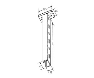 Skuffer & samleskinne kanaler - Legrand P41s1500 gc strut pendant 1500 hdg - 595133