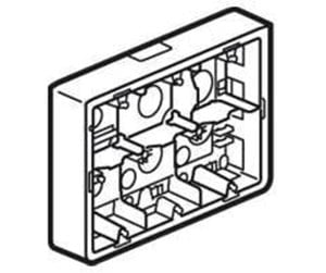 Switch - Legrand Surf.box mos.prg.2x6/8m h50mm - 80276