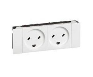 Switch - Legrand Socket edb danish standard 2p+e double - 77519