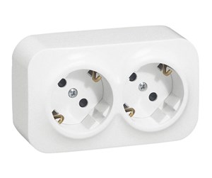 Switch - Legrand German std socket 2x2p+e forix - with shutters - ip 2x - 16 - 782423