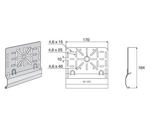 Skuffer & samleskinne kanaler - Wibe Junction box plate 35s hdg - 731746