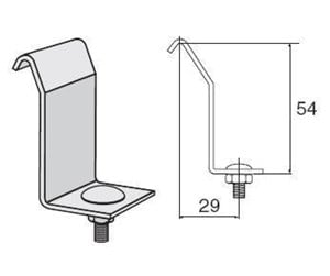 Skuffer & samleskinne kanaler - Wibe Profile clamp 42 aisi 316 - 725763